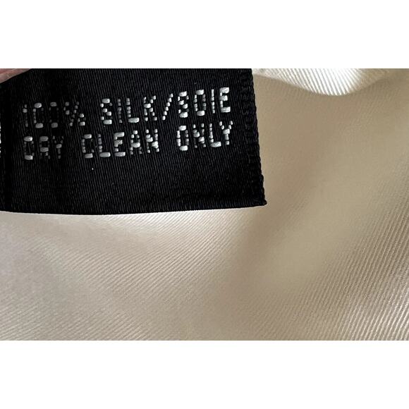 Ralph Lauren BLACK LABEL NEW Blouse Top Women 8 White Silk Quiet Luxury Designer - Picture 7 of 14